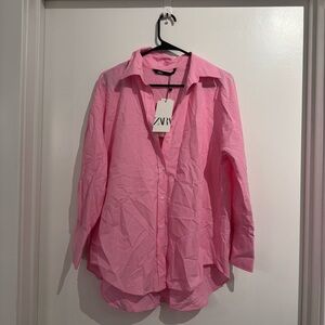 Zara oversized button up shirt